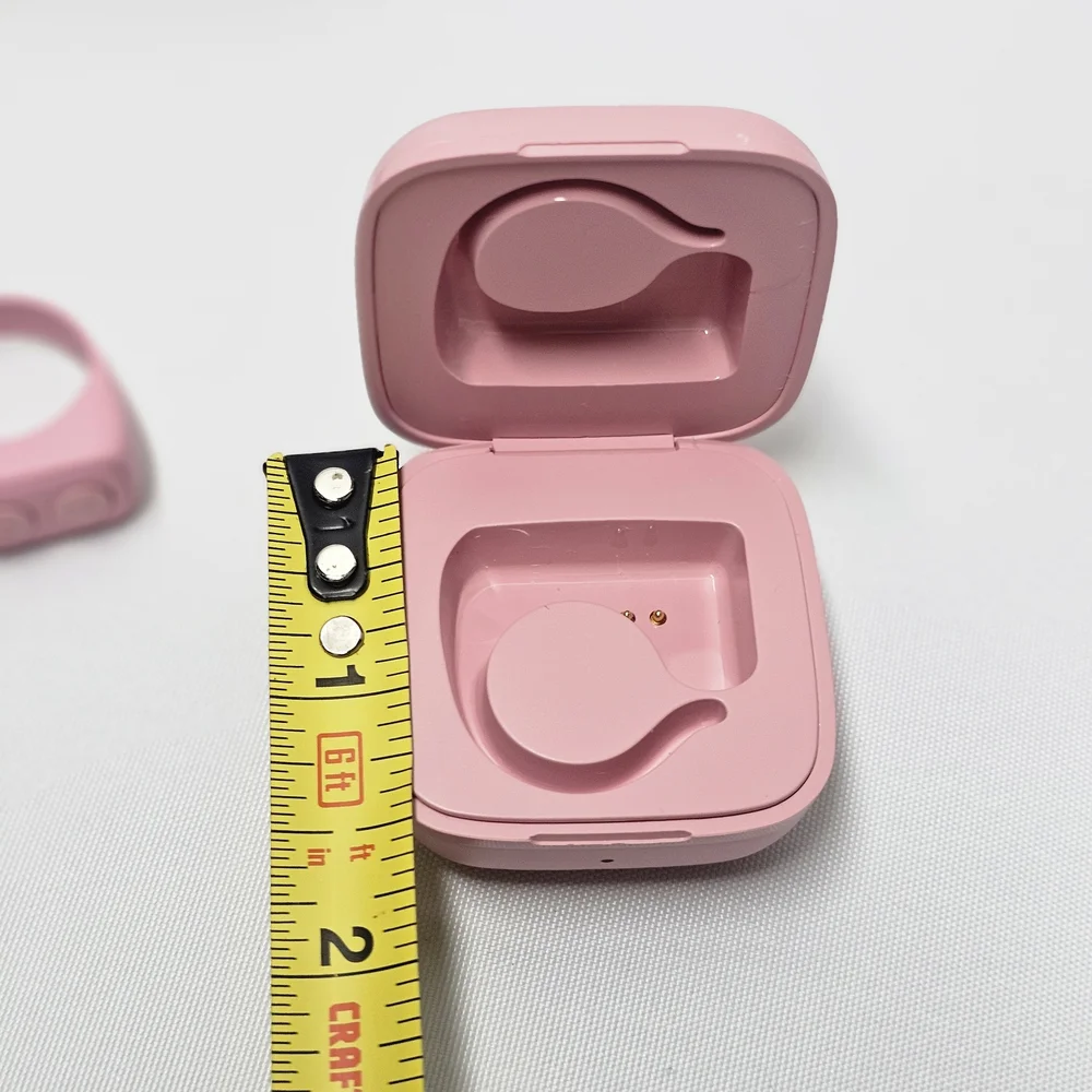 Pink Wireless Scrolling Ring with Charging Case